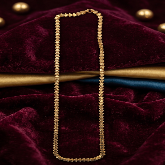 DIVYORO GOLD HEART LINK CHAIN