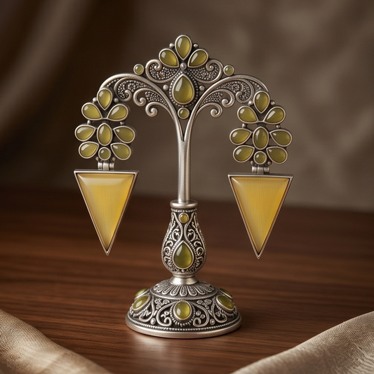 DIVYORO YELLOW GEOMETRIC DROPS