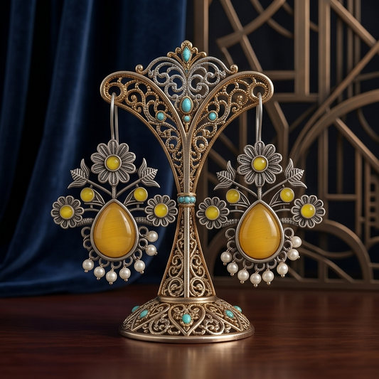 DIVYORO YELLOW TEARDROP CHANDELIER