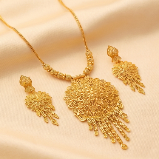 DIVYORO ORNATE FLORAL GOLD SET