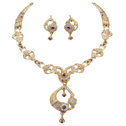 DIVYORO PEACOCK HALO CROWN SET