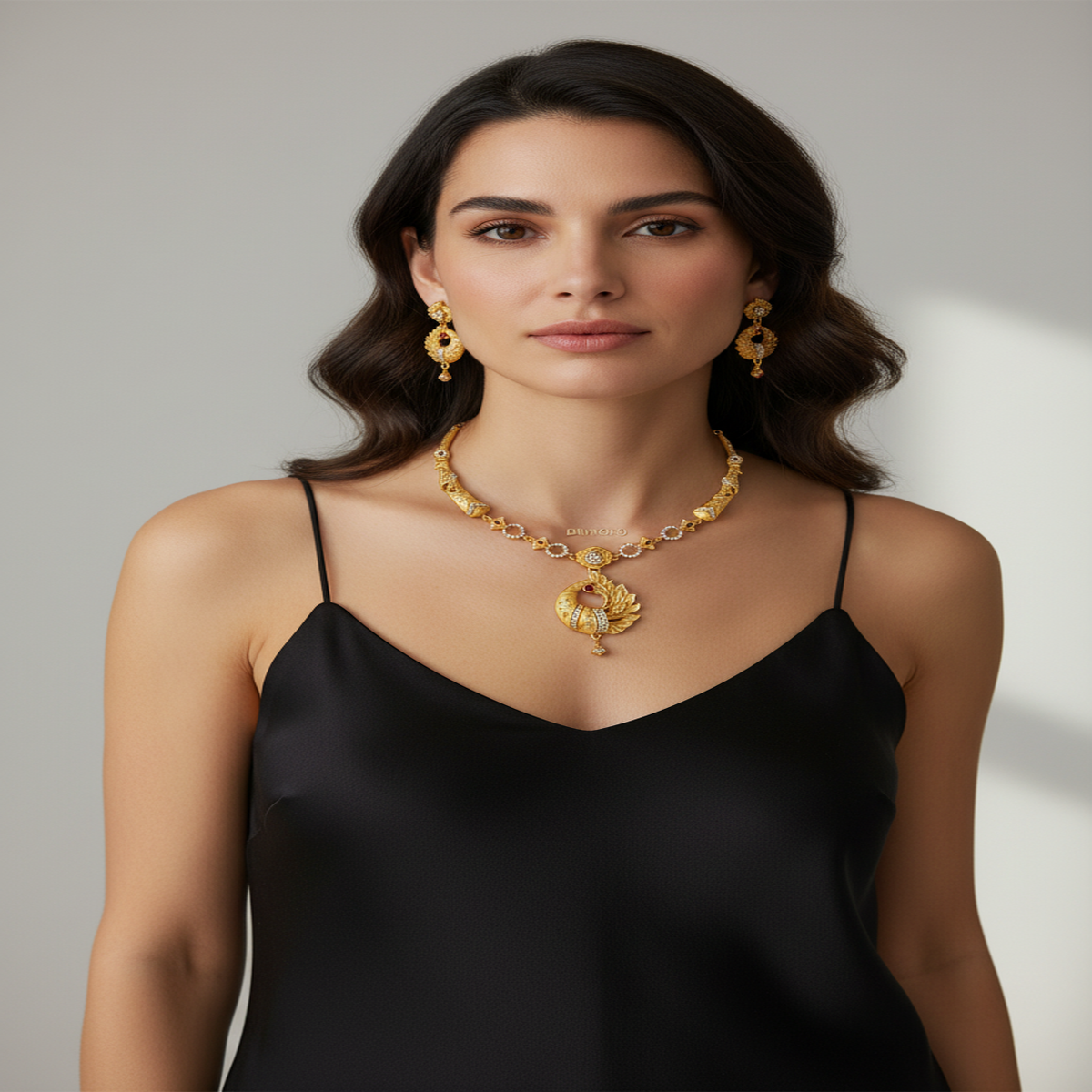 DIVYORO ENCHANTED PEACOCK HALO SET