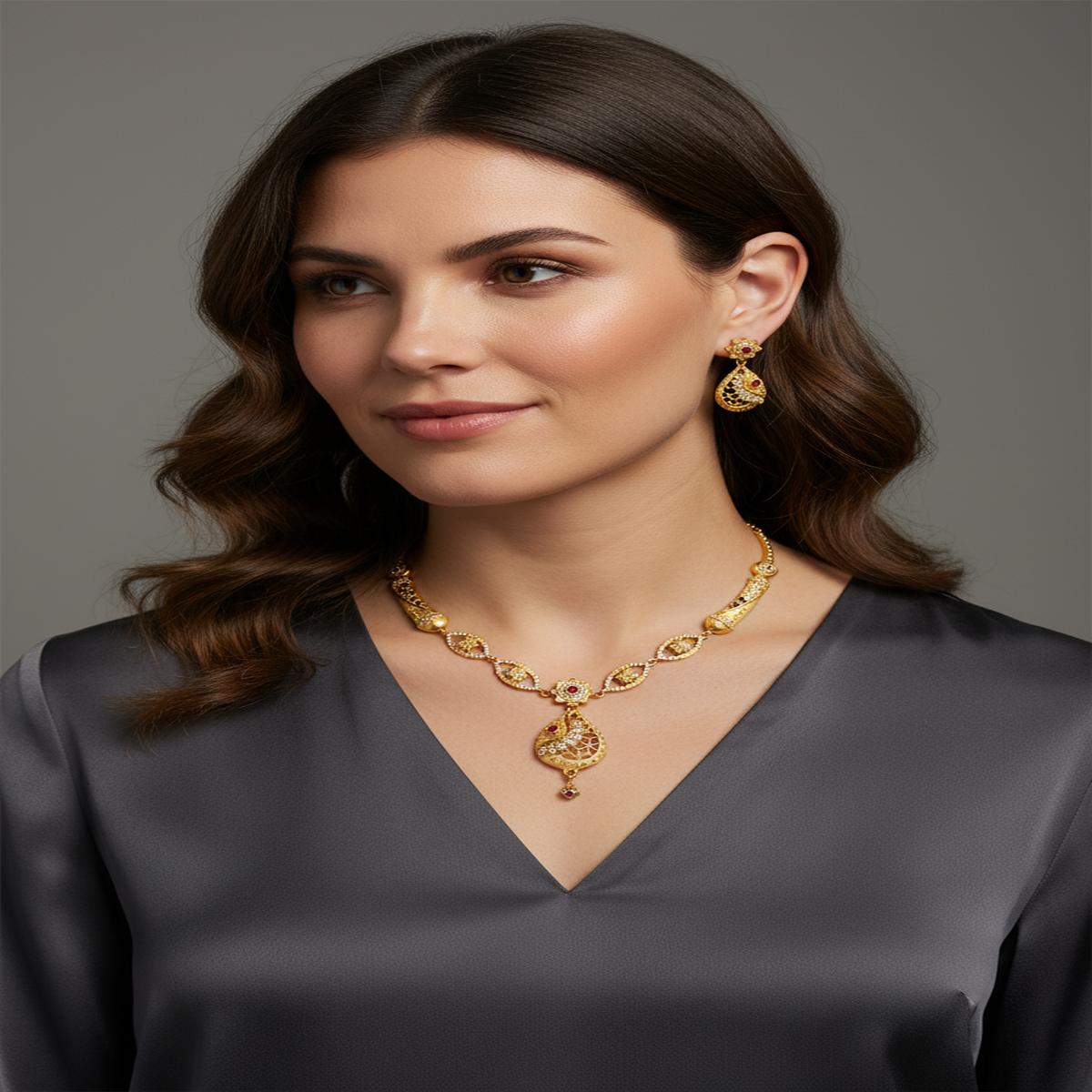 DIVYORO FILIGREE DEWDROP HARMONY SET
