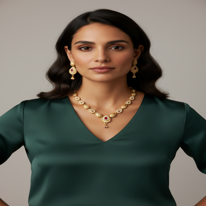 DIVYORO IMPERIAL RUBY MALA SET