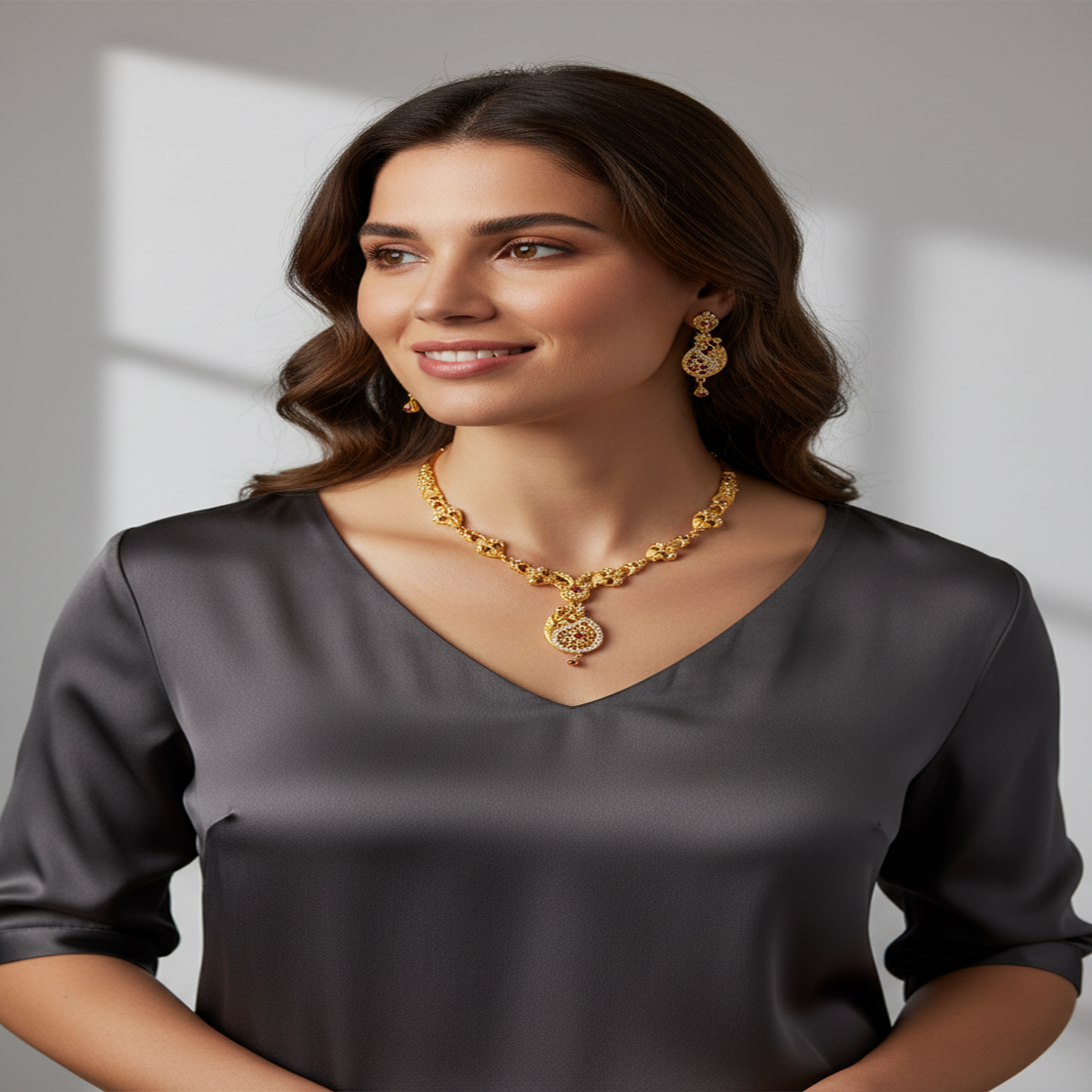 DIVYORO KALKA HERITAGE GARLAND SET