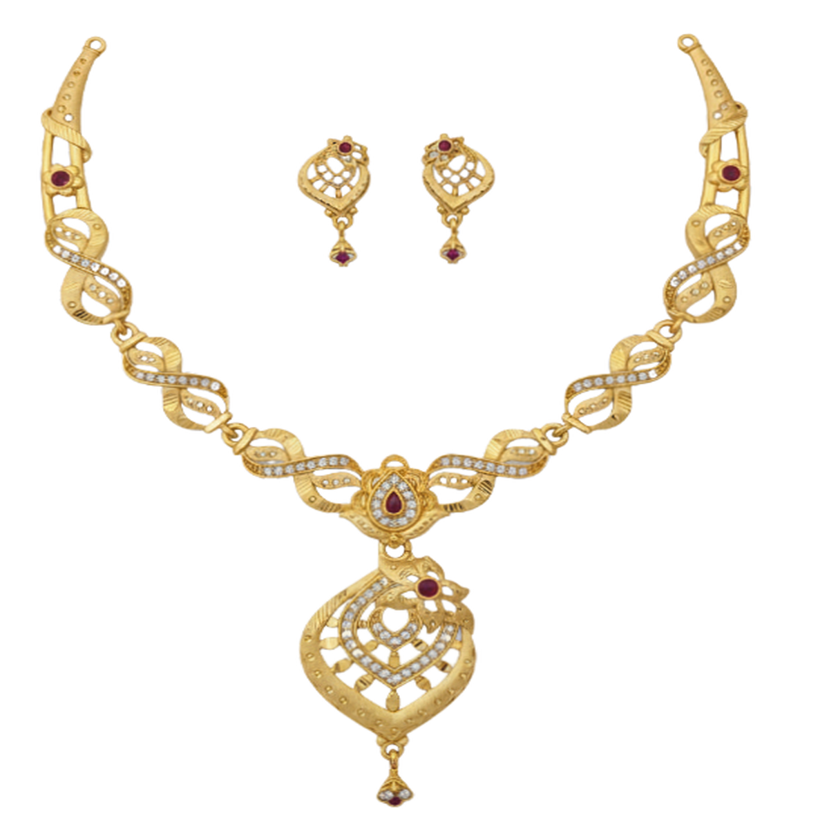 DIVYORO ROYAL PLUME TEARDROP SET