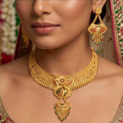 DIVYORO GOLD BRIDAL CHOKER