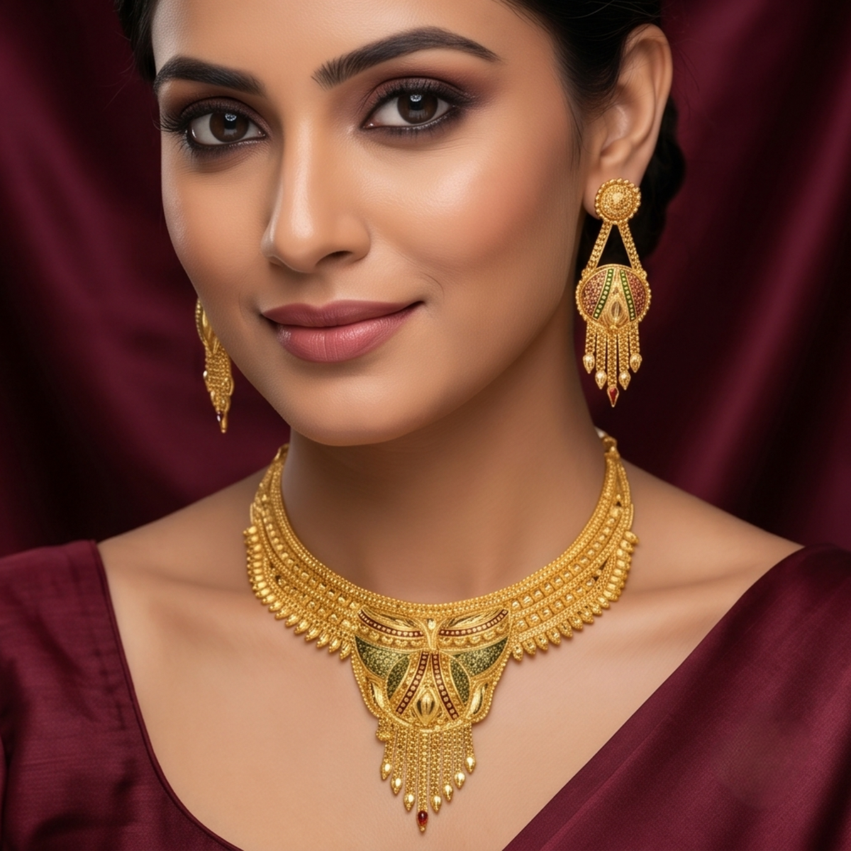 DIVYORO BROAD BRIDAL CHOKER