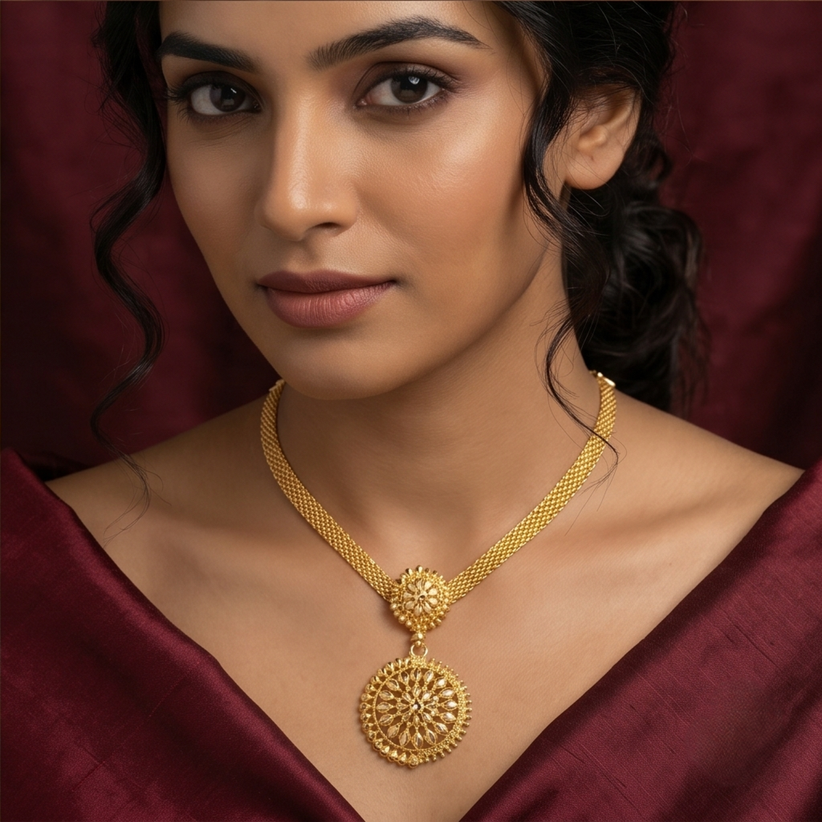 DIVYORO MANDALA PENDANT NECKLACE