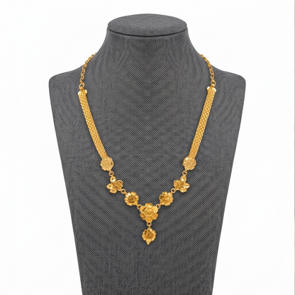 DIVYORO GOLD FLORAL NECKLACE