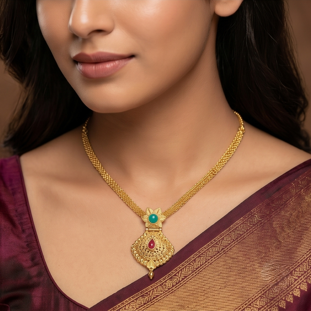 DIVYORO FILIGREE PENDANT NECKLACE