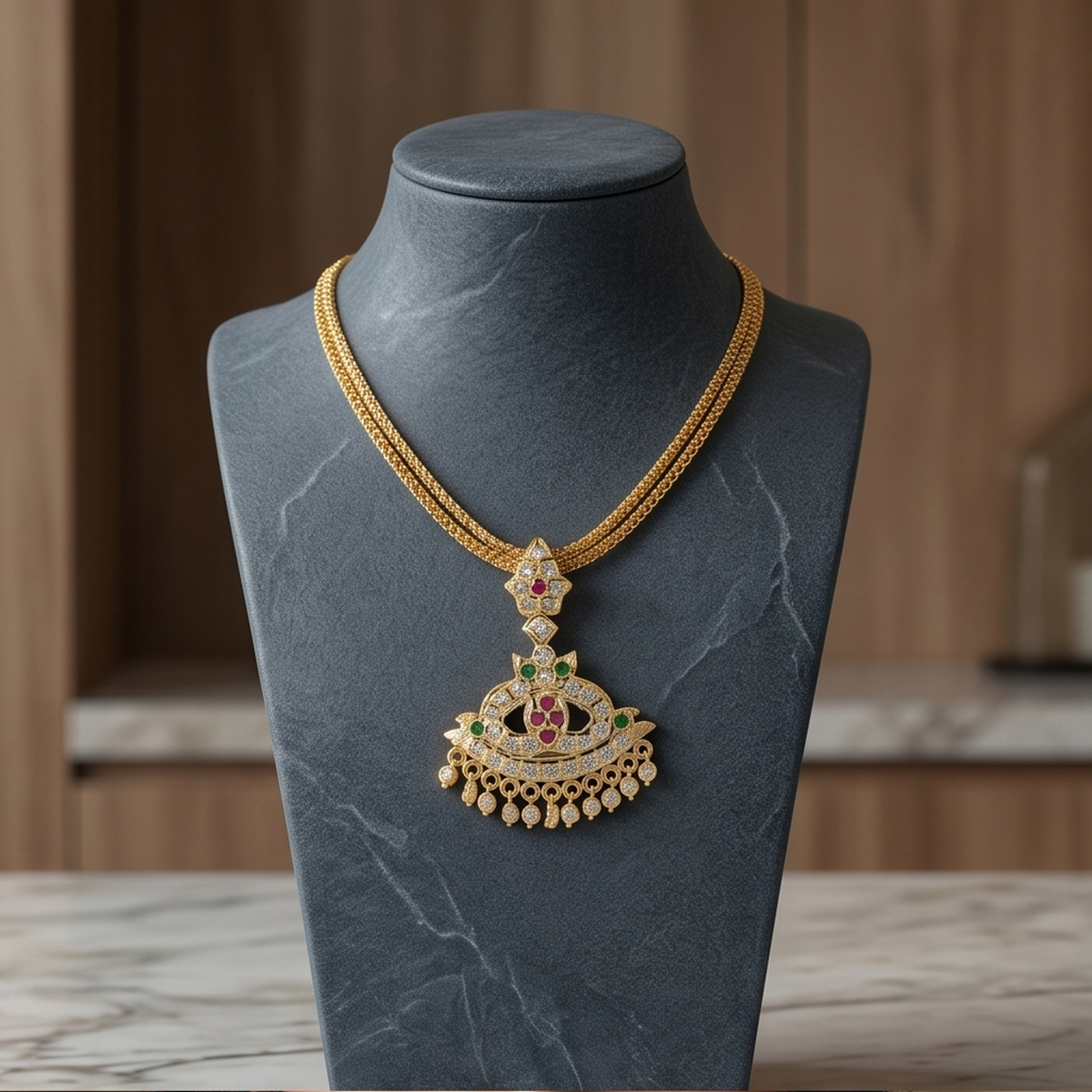 DIVYORO FESTIVE PENDANT NECKLACE