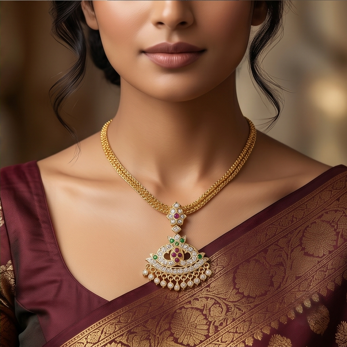 DIVYORO FESTIVE PENDANT NECKLACE