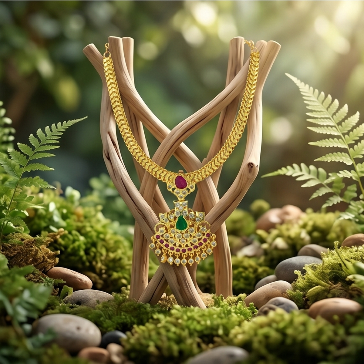 DIVYORO TRADITIONAL PENDANT NECKLACE