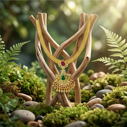 DIVYORO TRADITIONAL PENDANT NECKLACE