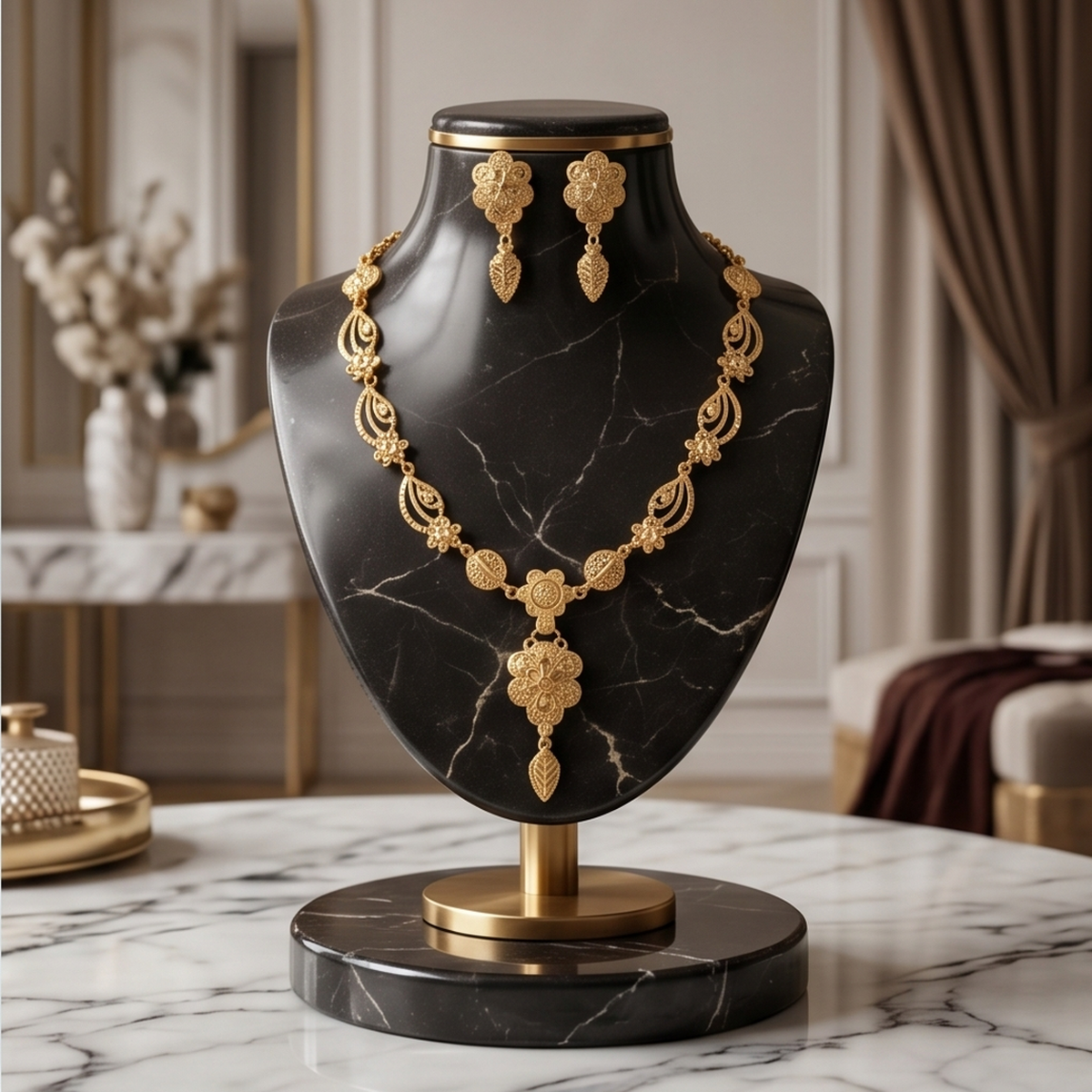 DIVYORO GOLD FLORAL SET