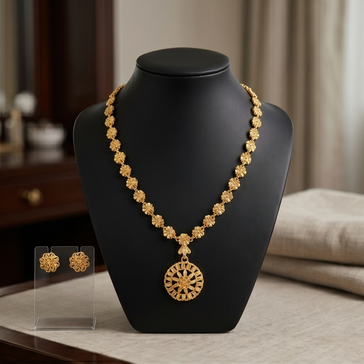 DIVYORO GOLD WHEEL NECKLACE