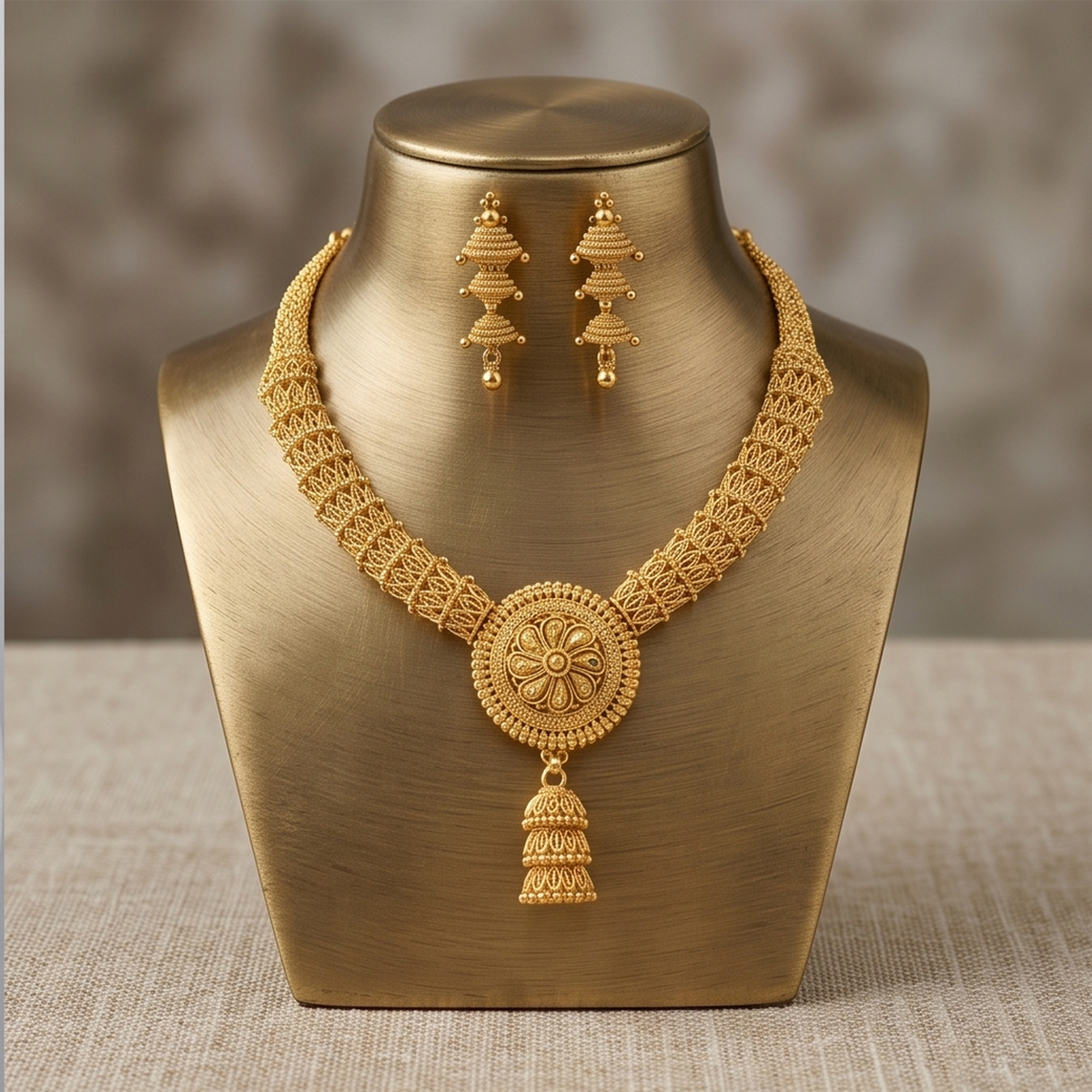 DIVYORO GOLD MESH CHOKER