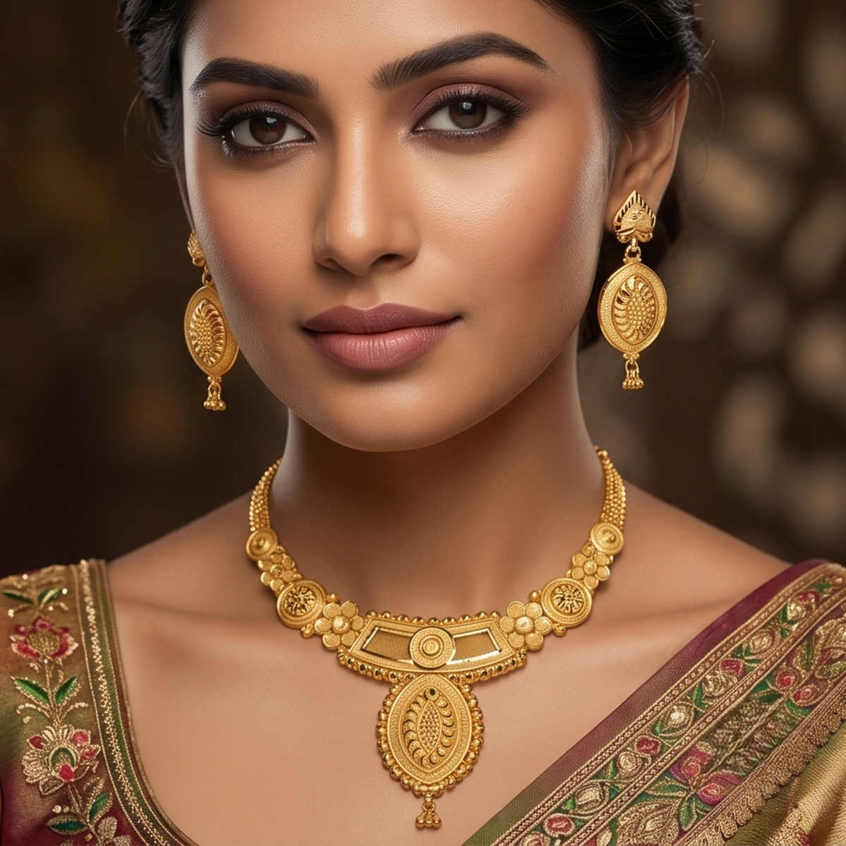 DIVYORO GOLD OVAL SET