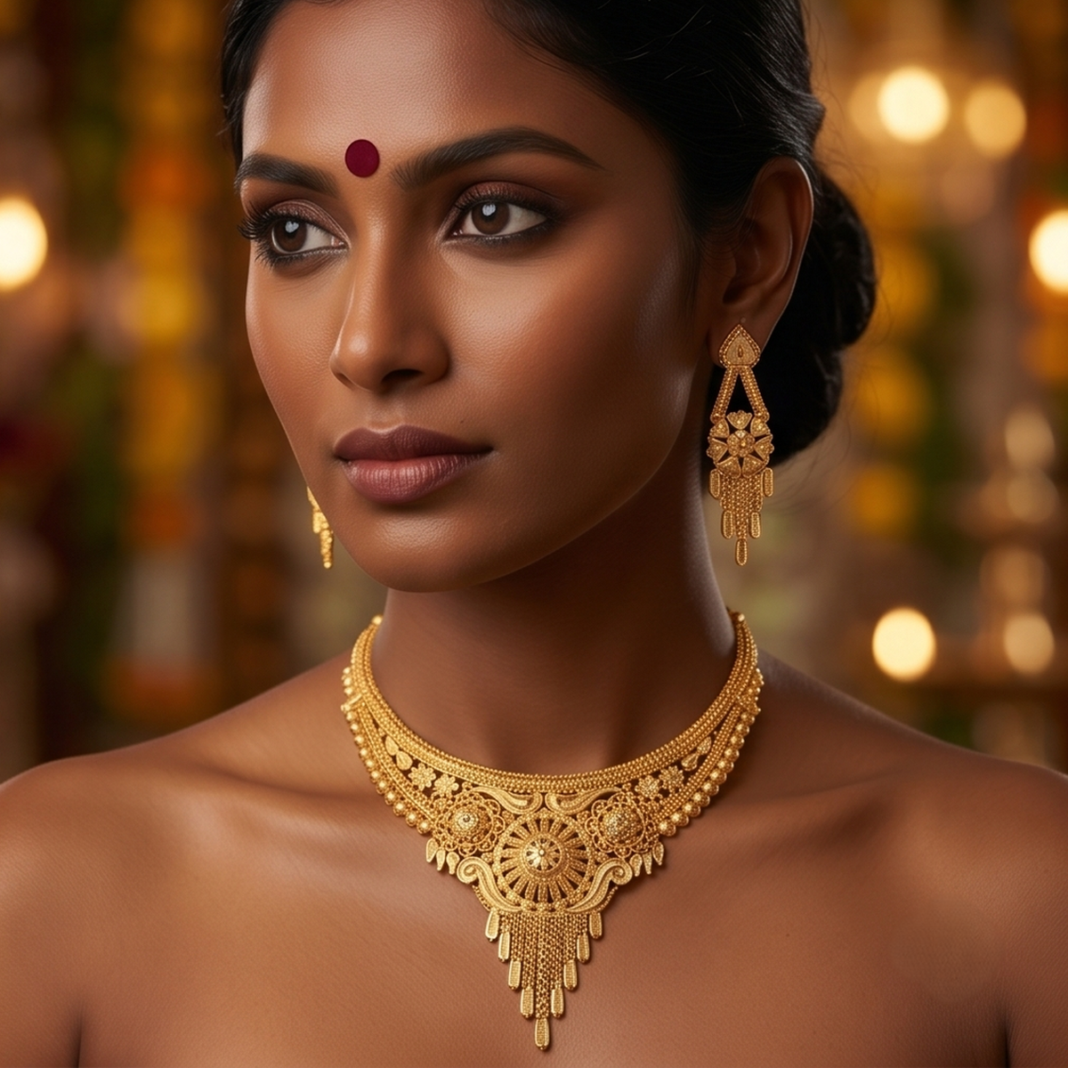 DIVYORO GOLD CLEOPATRA CHOKER