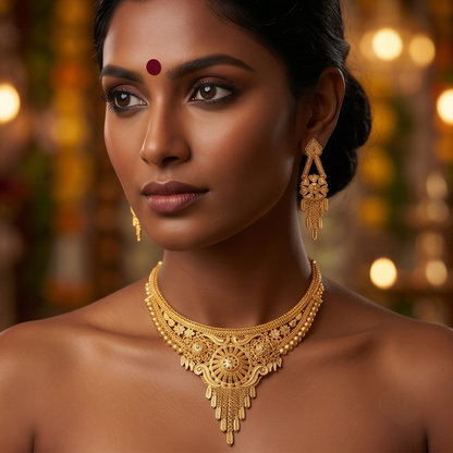 DIVYORO GOLD CLEOPATRA CHOKER