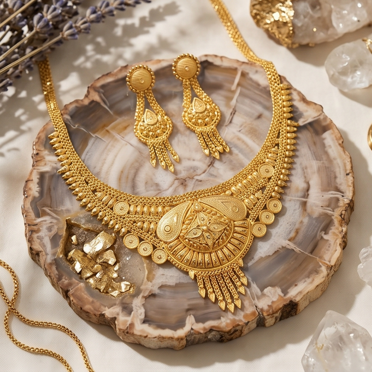 DIVYORO GOLD MANDALA HAAR