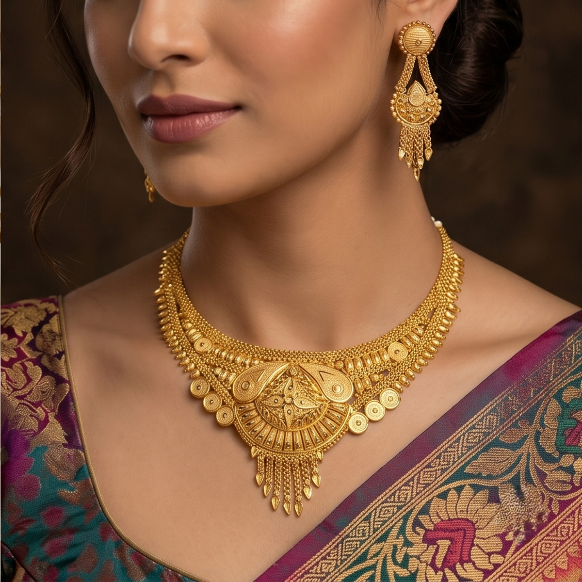 DIVYORO GOLD MANDALA HAAR