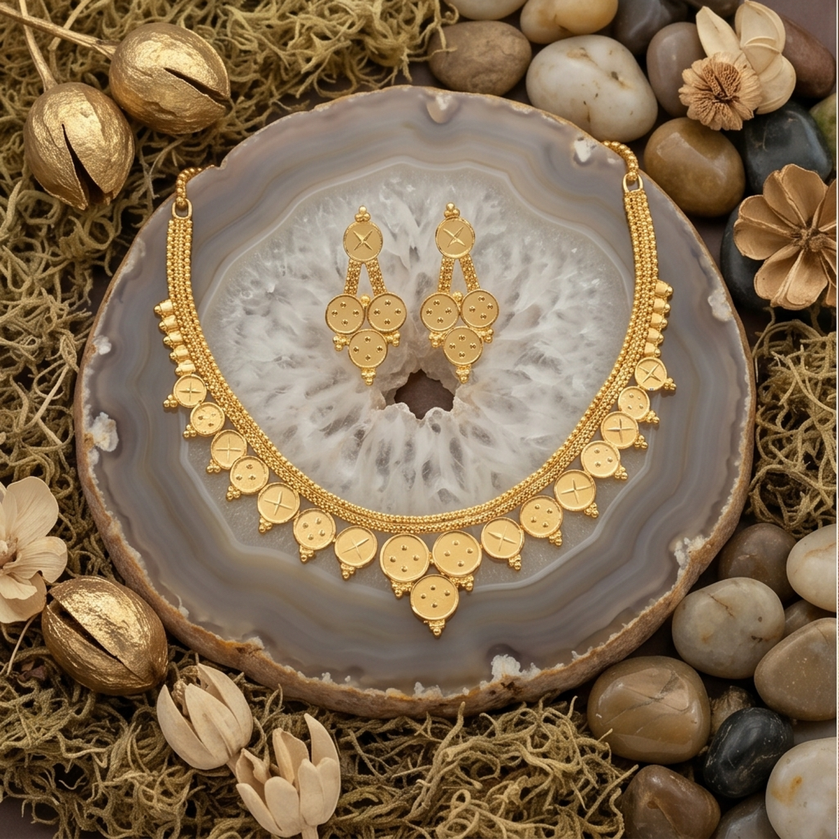 DIVYORO GOLD COIN NECKLACE
