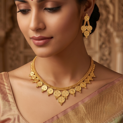 DIVYORO GOLD COIN NECKLACE