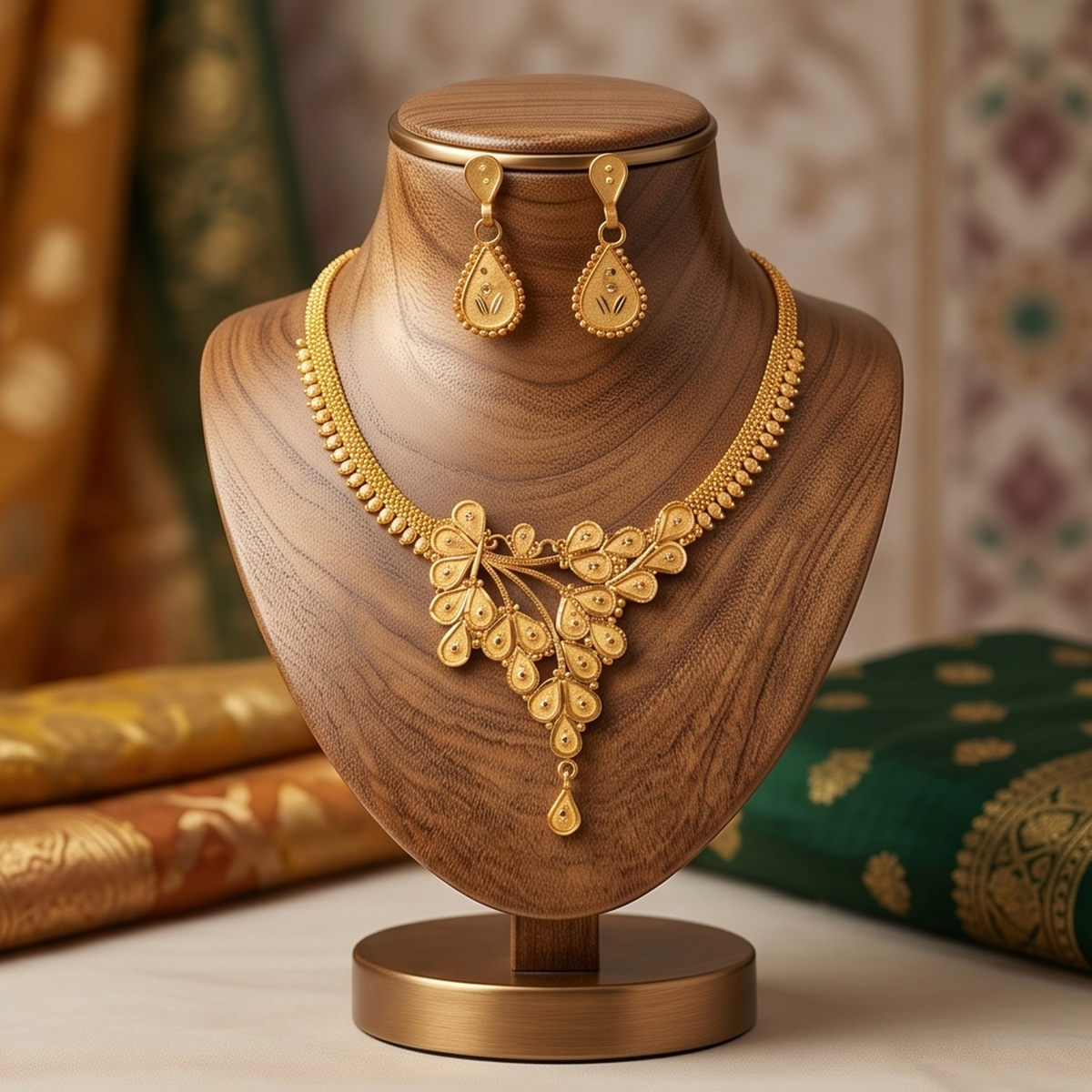DIVYORO GOLD BRANCH NECKLACE