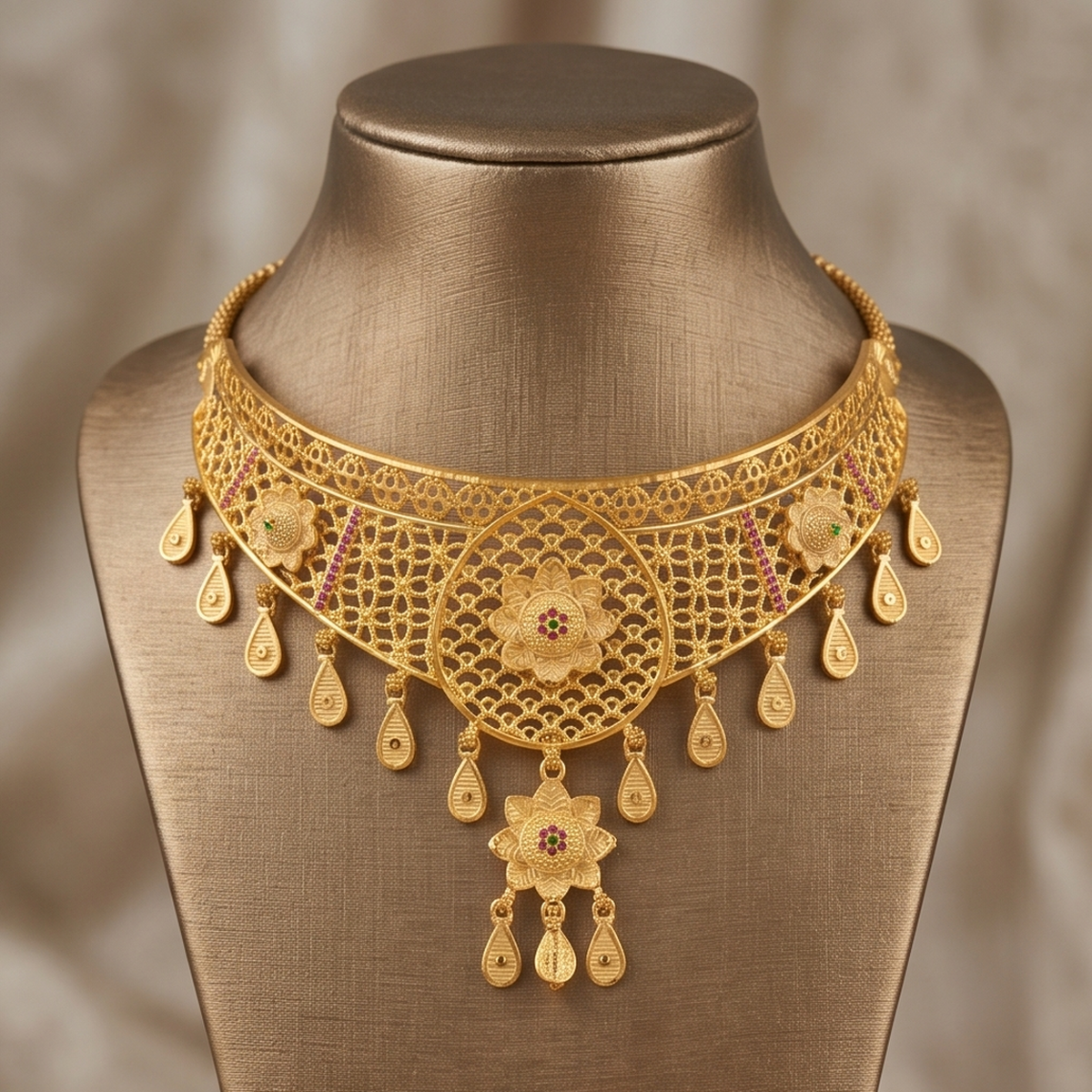 DIVYORO GOLD MESH CHOKER
