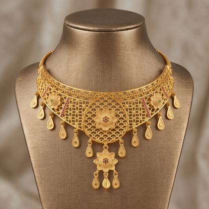DIVYORO GOLD MESH CHOKER