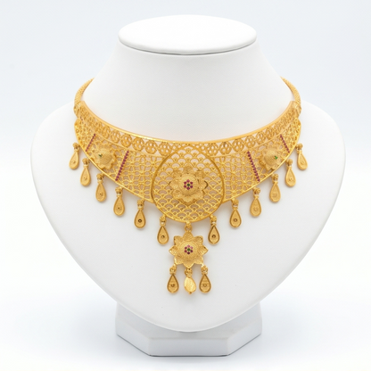 DIVYORO GOLD MESH CHOKER