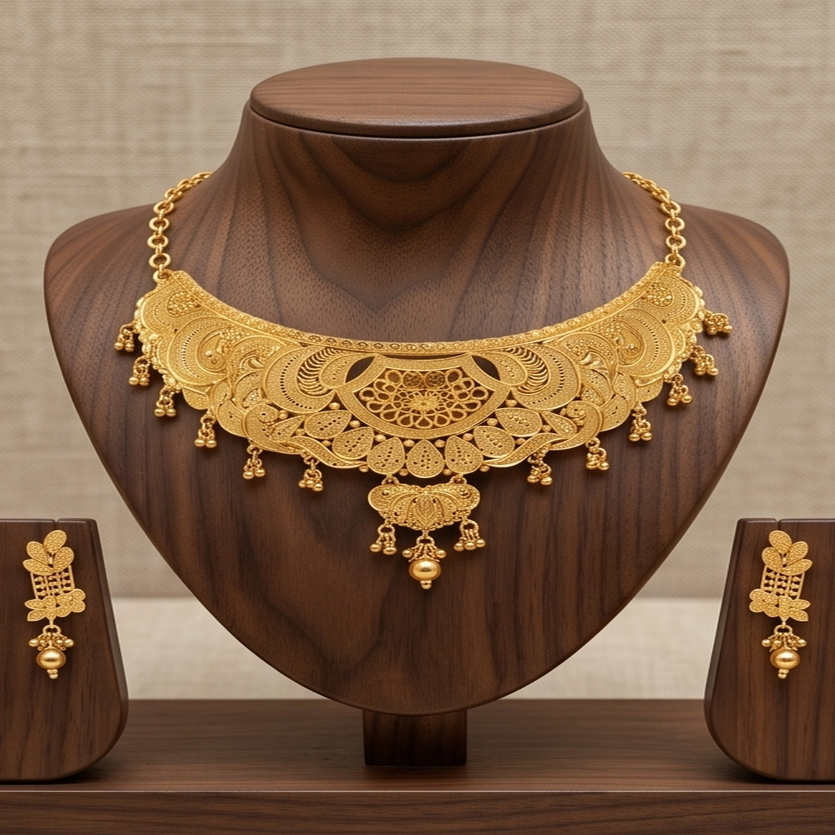 DIVYORO GOLD FILIGREE CHOKER