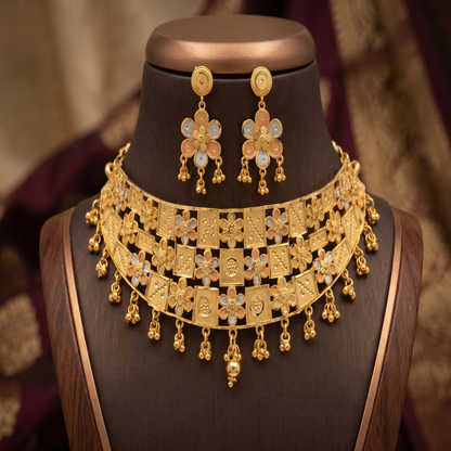 DIVYORO GOLD GRID CHOKER
