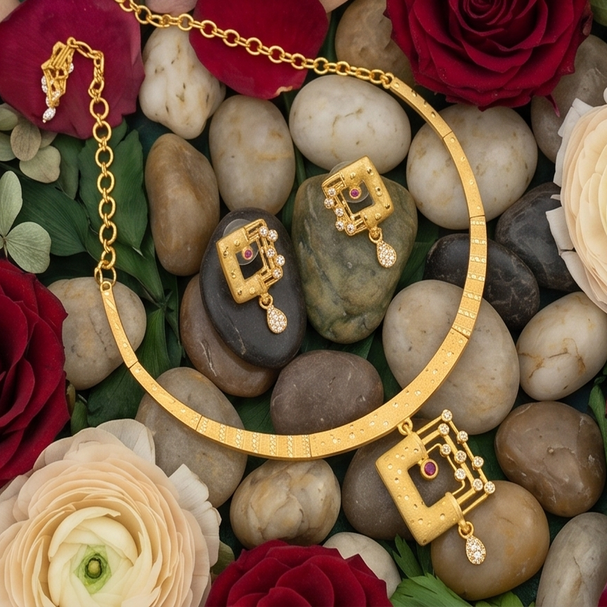 DIVYORO GOLD GEOMETRIC SET
