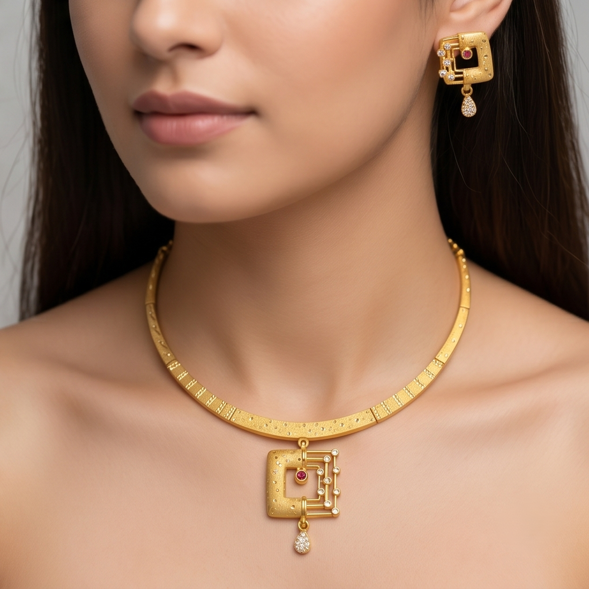 DIVYORO GOLD GEOMETRIC SET