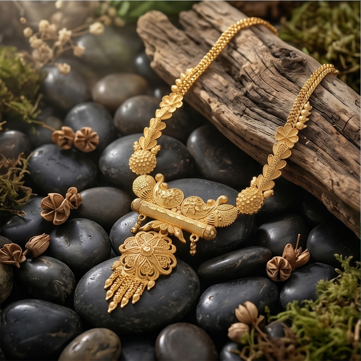 DIVYORO GOLD PEACOCK SET