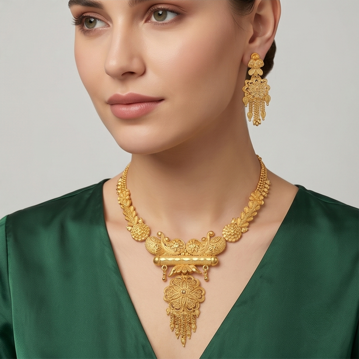 DIVYORO GOLD PEACOCK SET
