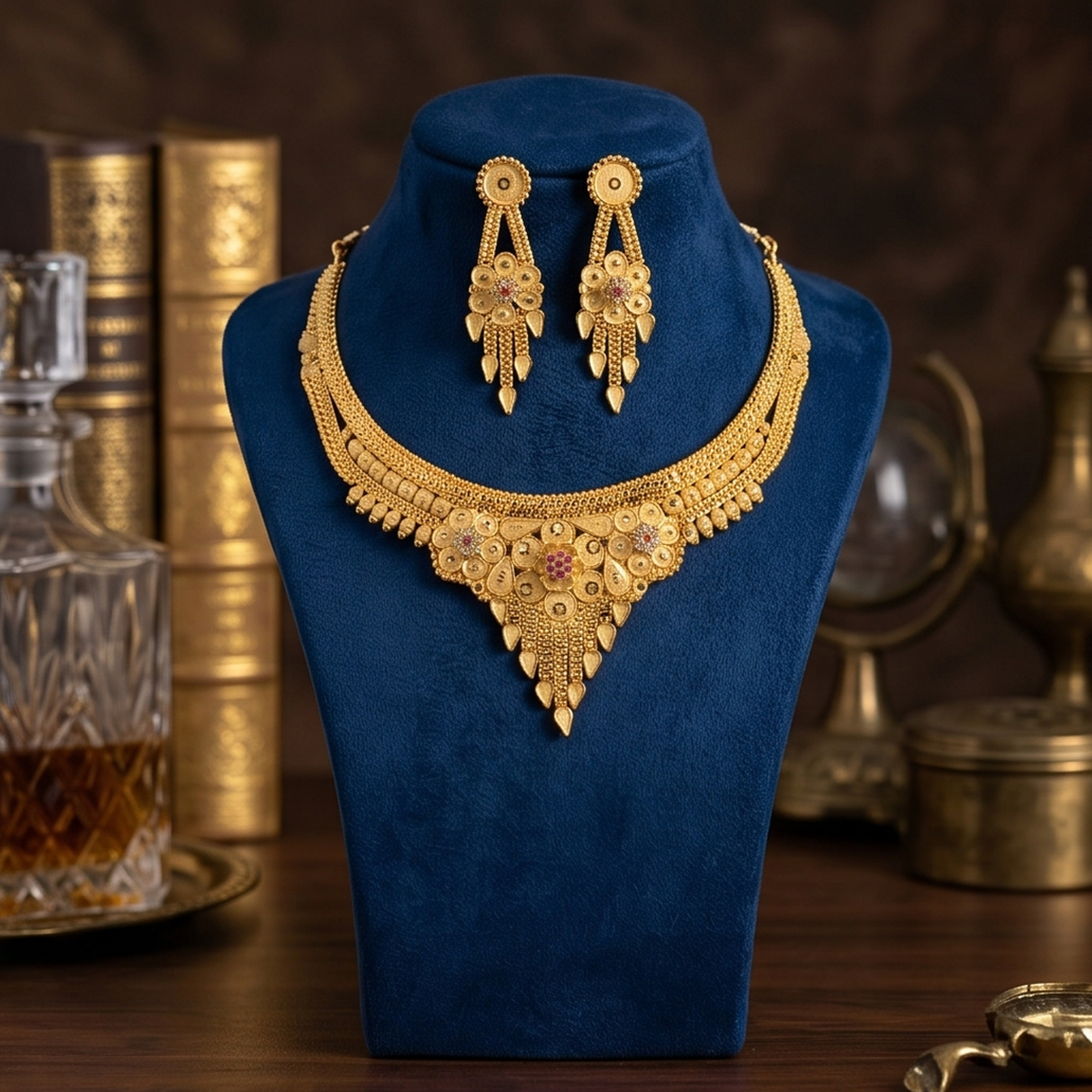 DIVYORO GOLD CHOKER SET