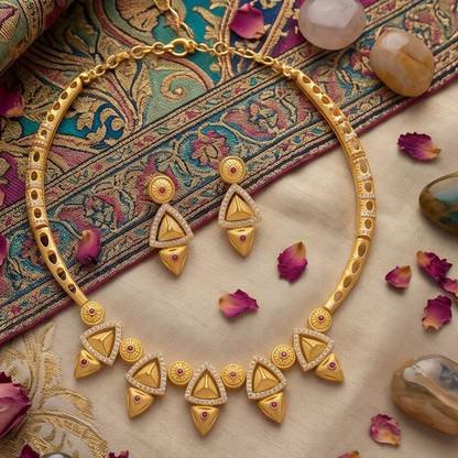 DIVYORO FAN MOTIF GOLD SET