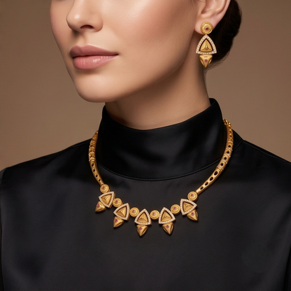DIVYORO FAN MOTIF GOLD SET