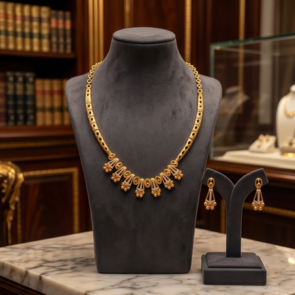 DIVYORO ELEGANT TEARDROP GOLD SET