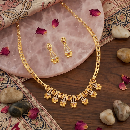 DIVYORO ELEGANT TEARDROP GOLD SET