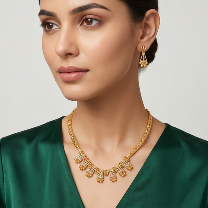 DIVYORO ELEGANT TEARDROP GOLD SET