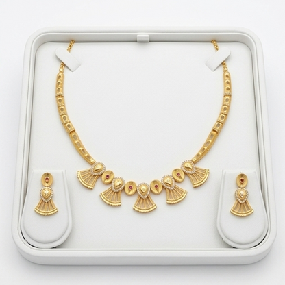 DIVYORO GEOMETRIC TRIANGLE GOLD SET