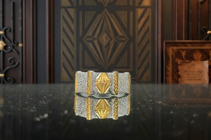DIVYORO THE TWO-TONE DIAMOND-FACET BAND