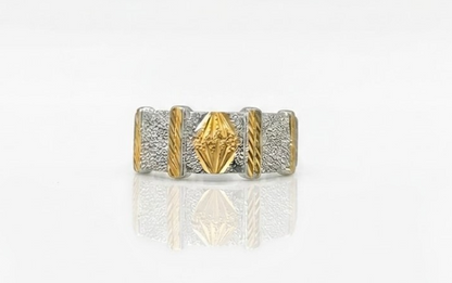 DIVYORO THE TWO-TONE DIAMOND-FACET BAND