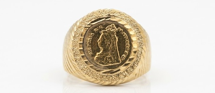 DIVYORO THE ABSTRACT GOLDEN GEOMETRIC SHIELD RING