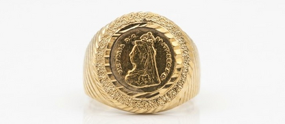 DIVYORO THE ABSTRACT GOLDEN GEOMETRIC SHIELD RING